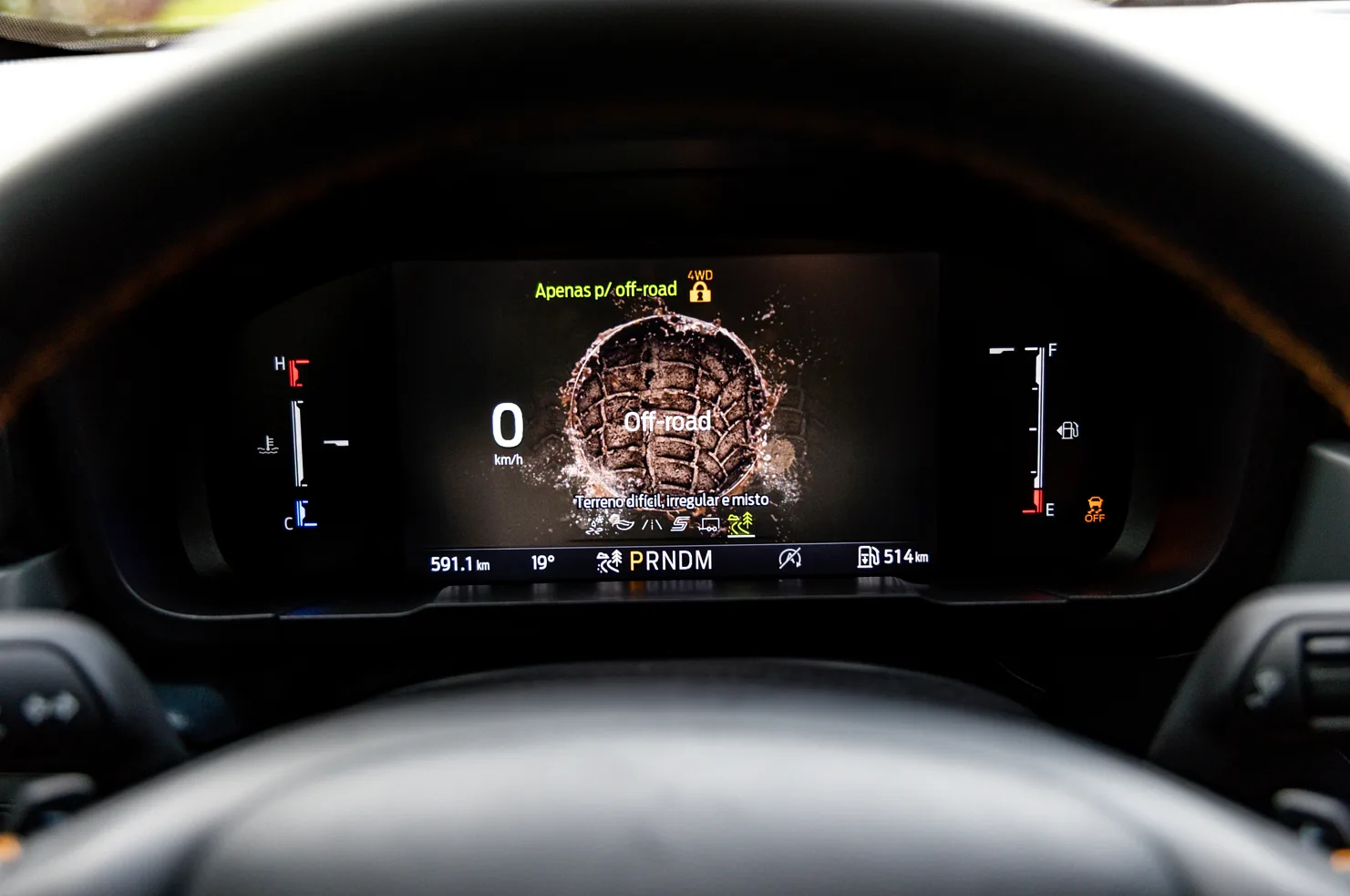 Tração 4WD Inteligente com 6 Modos de Condução