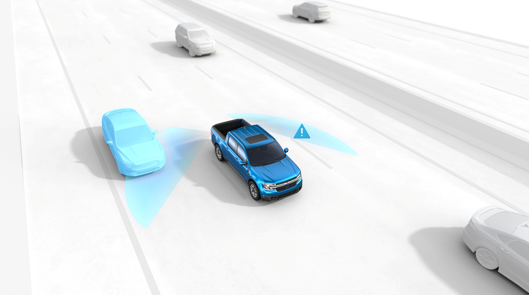 Sistema de monitoramento de ponto-cego (BLIS) com Tráfego Cruzado