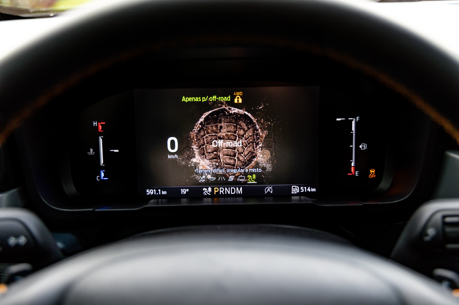 Tração 4WD Inteligente com 6 Modos de Condução