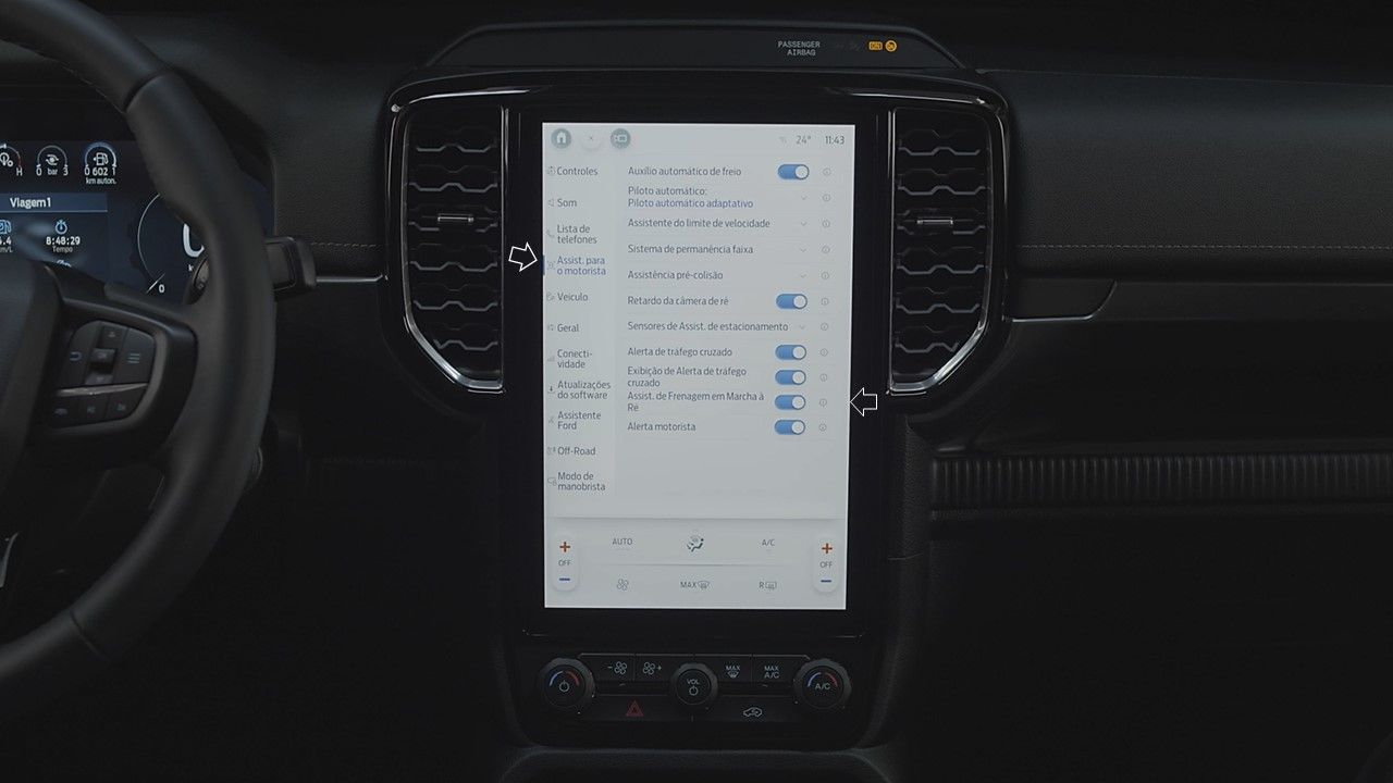 Assistente Autônomo de frenagem em marcha ré
